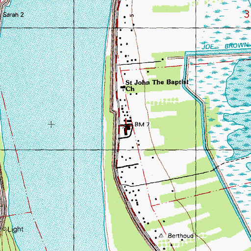 Topographic Map of Woodlawn School, LA