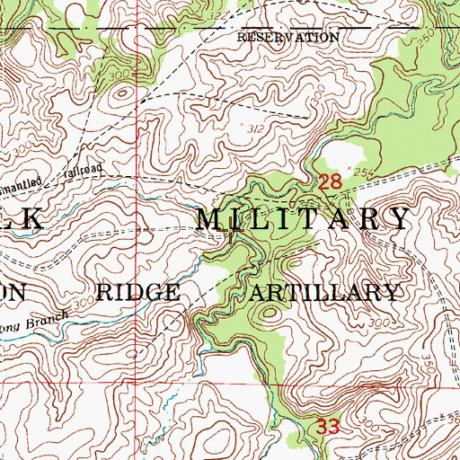 Topographic Map of Long Branch, LA