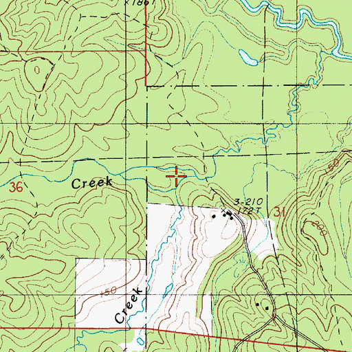 Topographic Map of Alford Creek, LA