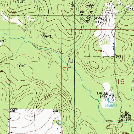 Topographic Map of Allen Branch, LA