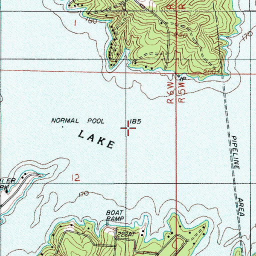 Topographic Map of Allen Creek, LA