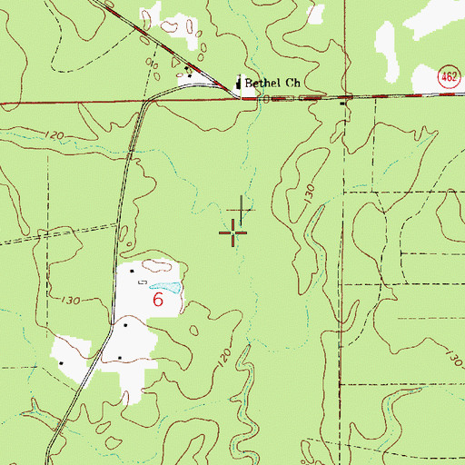 Topographic Map of Bad Gully, LA