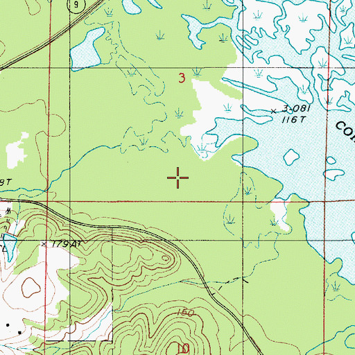 Topographic Map of Barber Creek, LA