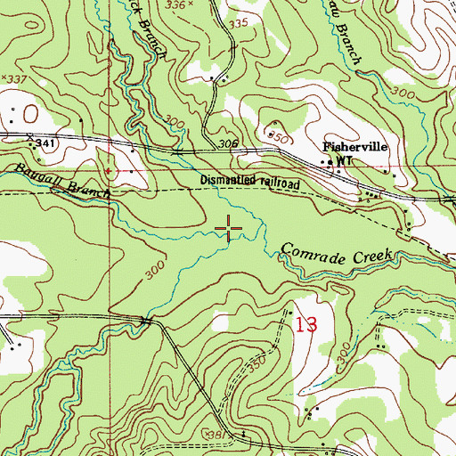 Topographic Map of Baygall Branch, LA