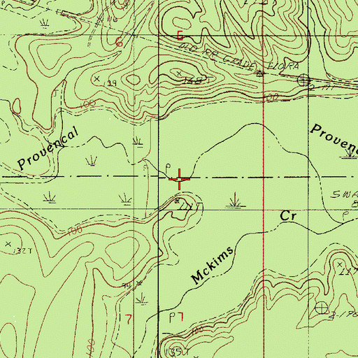 Topographic Map of Bayou Blue, LA