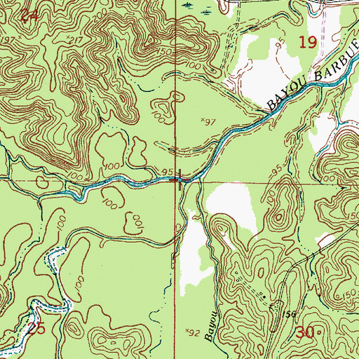 Topographic Map of Bayou Cypre, LA