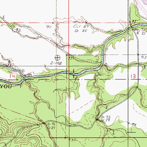 Topographic Map of Bayou Luce, LA