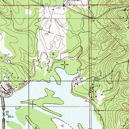 Topographic Map of Bayou Terry, LA