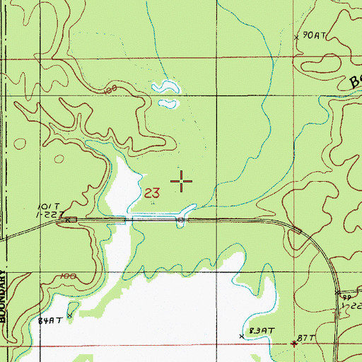 Topographic Map of Bear Creek, LA