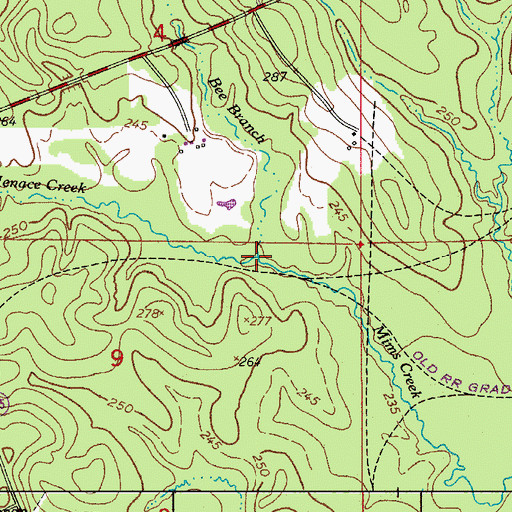 Topographic Map of Bee Branch, LA