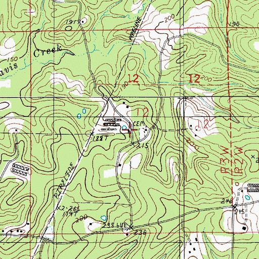 Topographic Map of Beech Grove Church, LA