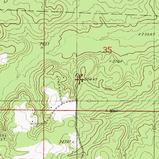 Topographic Map of Bethel Church, LA