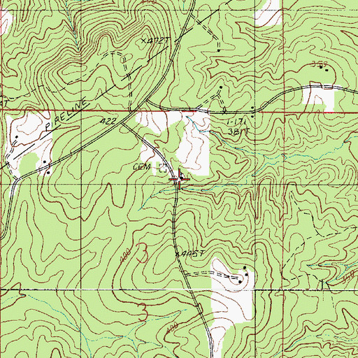Topographic Map of Bethlehem Church, LA