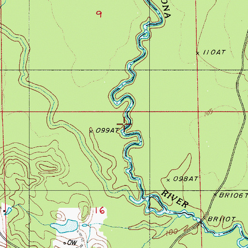 Topographic Map of Big Branch, LA
