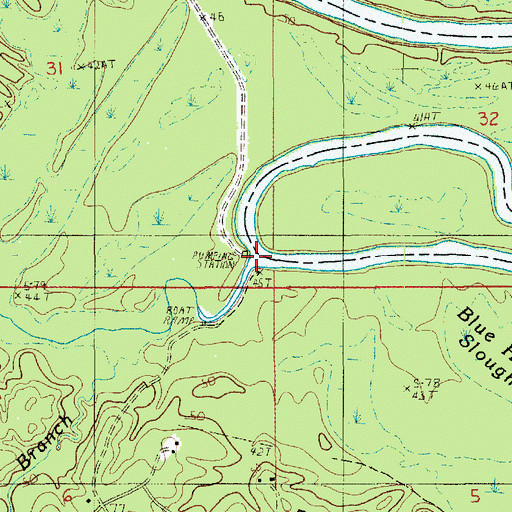 Topographic Map of Big Creek, LA