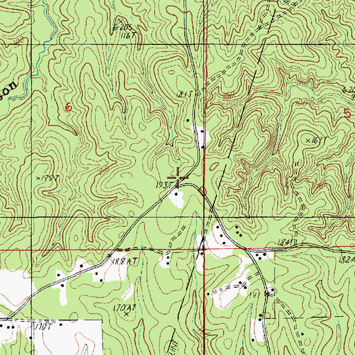 Topographic Map of Big Rock Church, LA