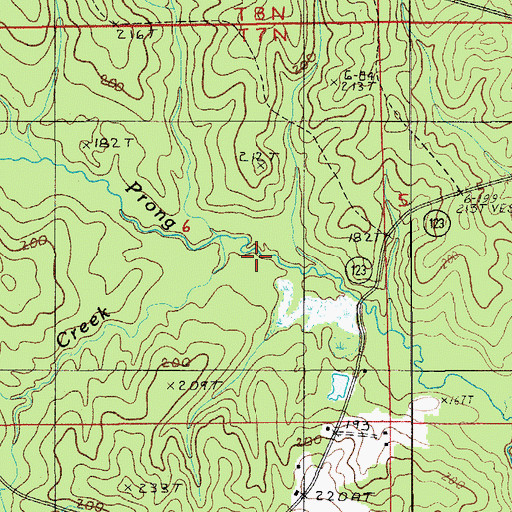 Topographic Map of Black Lick Creek, LA