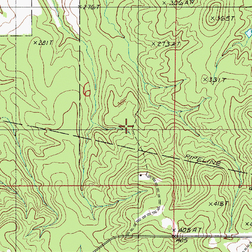 Topographic Map of Blackburn School, LA