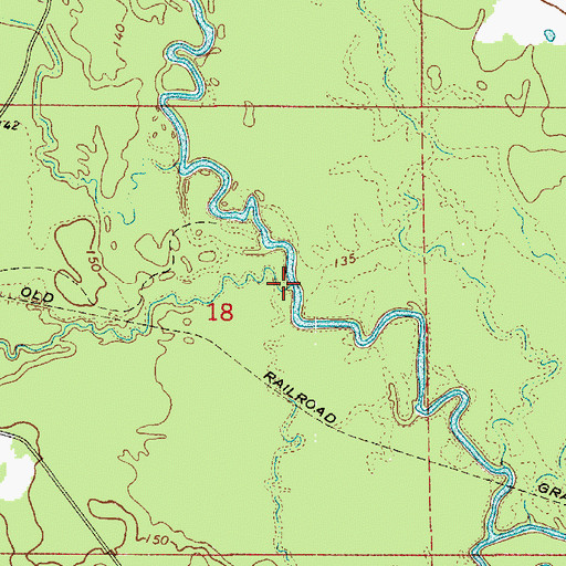 Topographic Map of Blounts Creek, LA