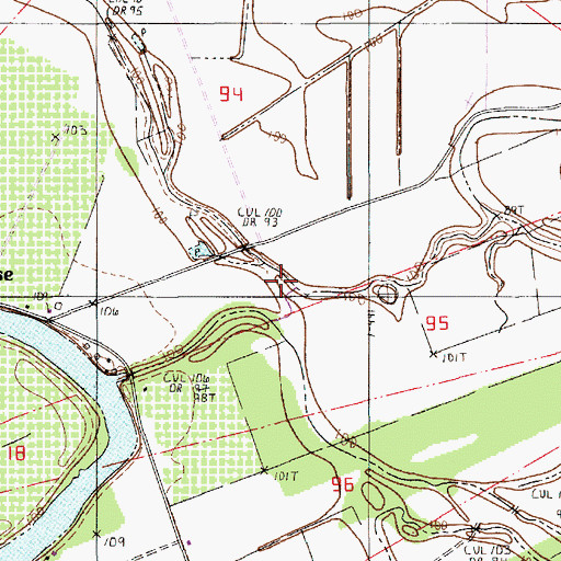 Topographic Map of Boggy Bayou, LA