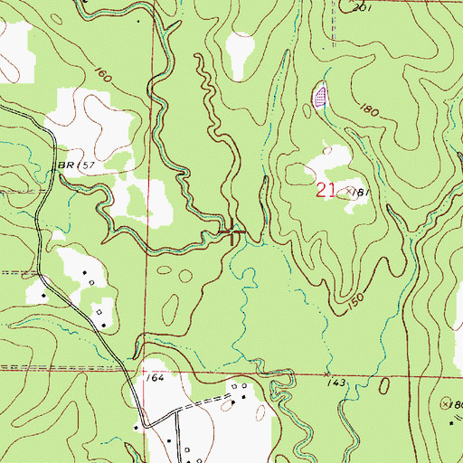 Topographic Map of Boggy Branch, LA