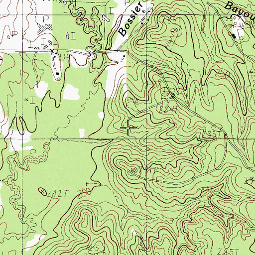 Topographic Map of Bossler Cemetery, LA