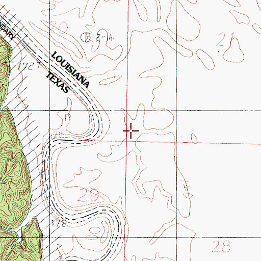 Topographic Map of Brushy Lake, LA