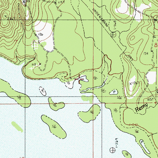 Topographic Map of Bryant Creek, LA