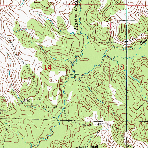 Topographic Map of Bull Bay Branch, LA