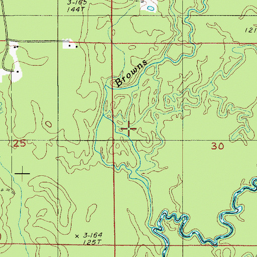 Topographic Map of Burnt Cabin Creek, LA