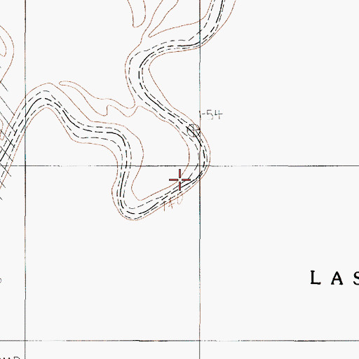 Topographic Map of Buzzard Bend (historical), LA