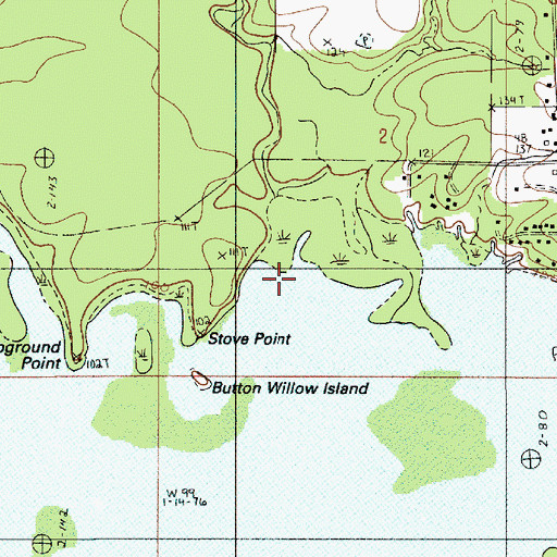 Topographic Map of Salt Creek, LA