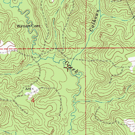 Topographic Map of Calhoun Branch, LA