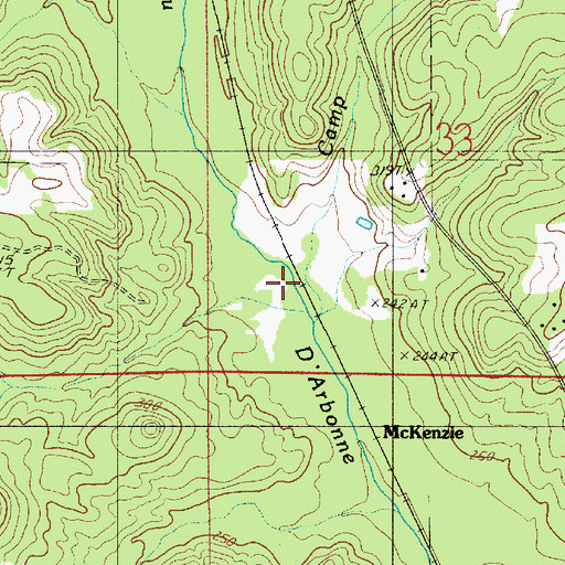 Topographic Map of Camp Creek, LA
