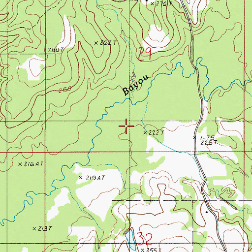 Topographic Map of Caney Creek, LA