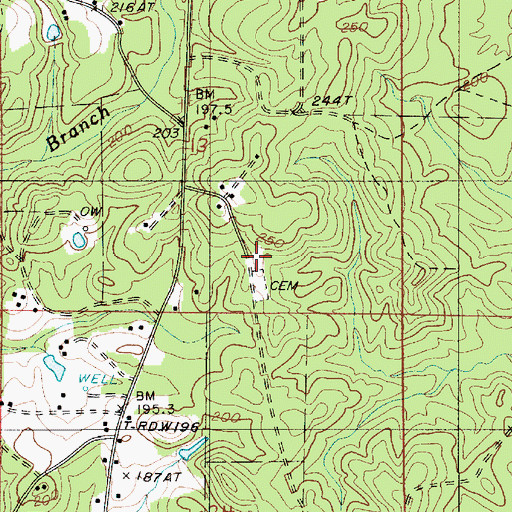 Topographic Map of Carolina Church, LA