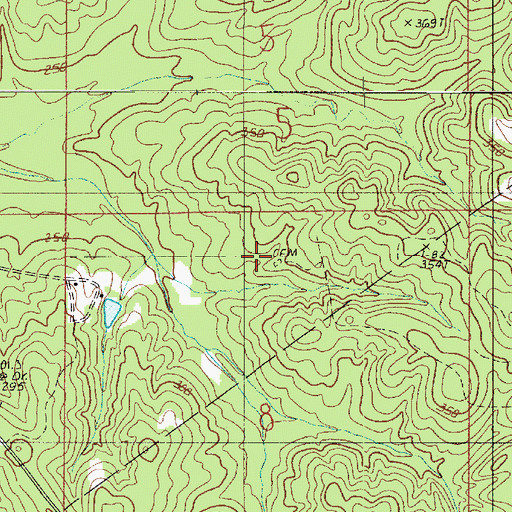 Topographic Map of Carter Cemetery, LA