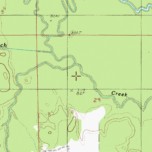 Topographic Map of Cedar Creek, LA