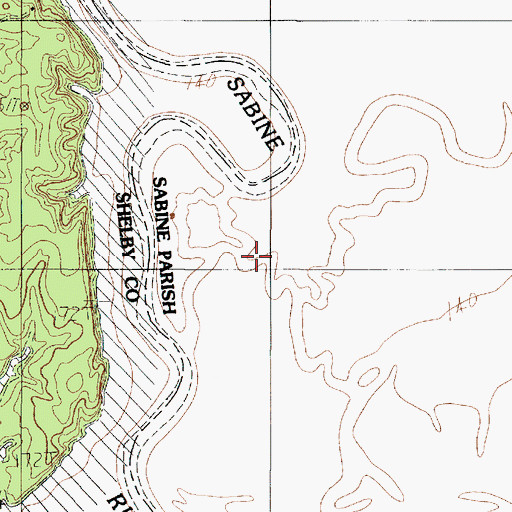 Topographic Map of Charley Buck Slough, LA