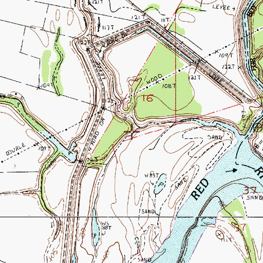 Topographic Map of Chevreuille Bayou, LA