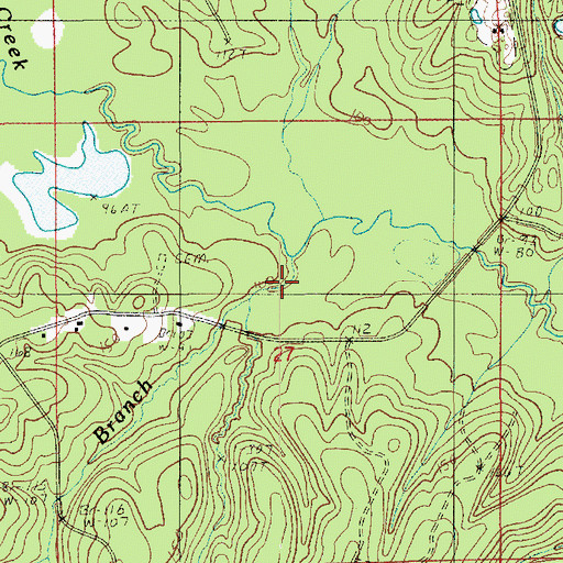 Topographic Map of Clear Branch, LA