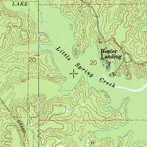 Topographic Map of Clear Creek, LA