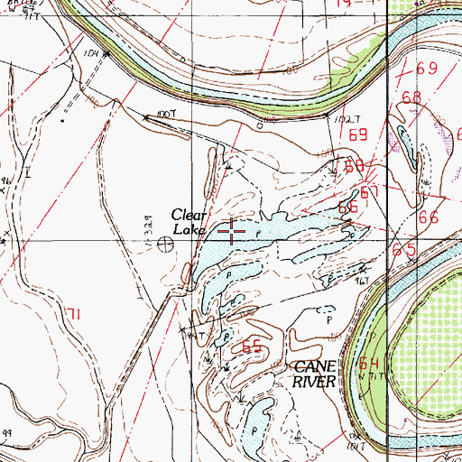 Topographic Map of Clear Lake, LA