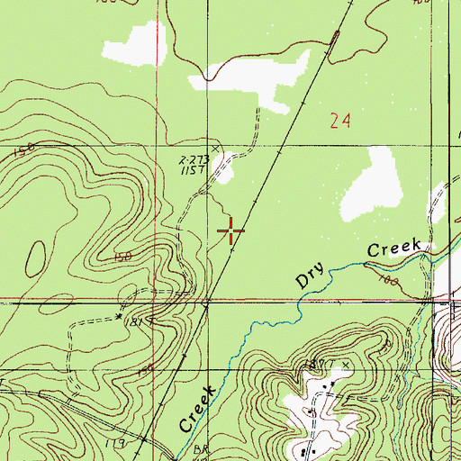 Topographic Map of Copley, LA