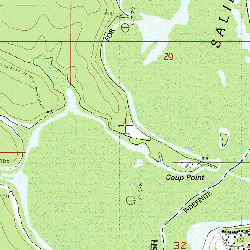 Topographic Map of Coup Point, LA