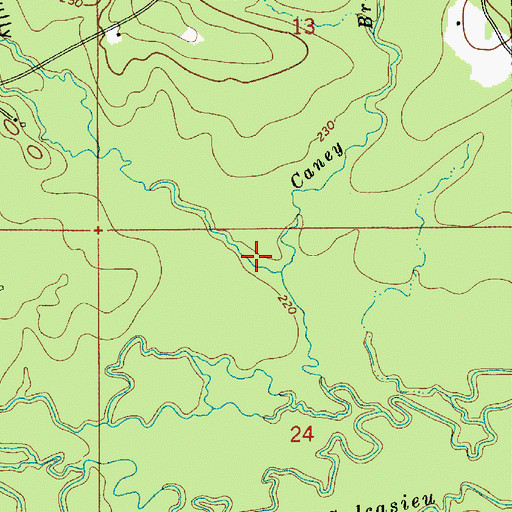 Topographic Map of Cowpen Gully, LA