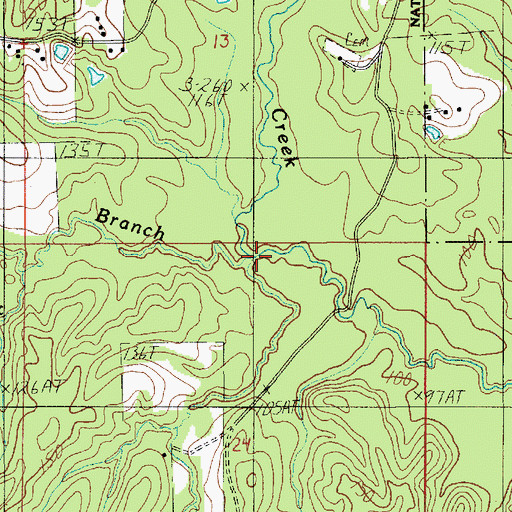 Topographic Map of Cox Branch, LA