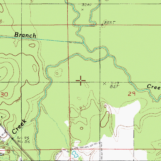 Topographic Map of Creosote Branch, LA