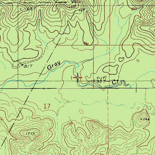 Topographic Map of Cress Creek, LA