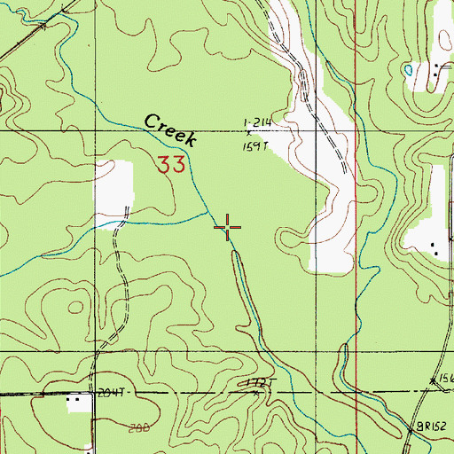 Topographic Map of Black Branch, LA